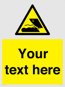 Custom Warning submerged objects in watercraft areas